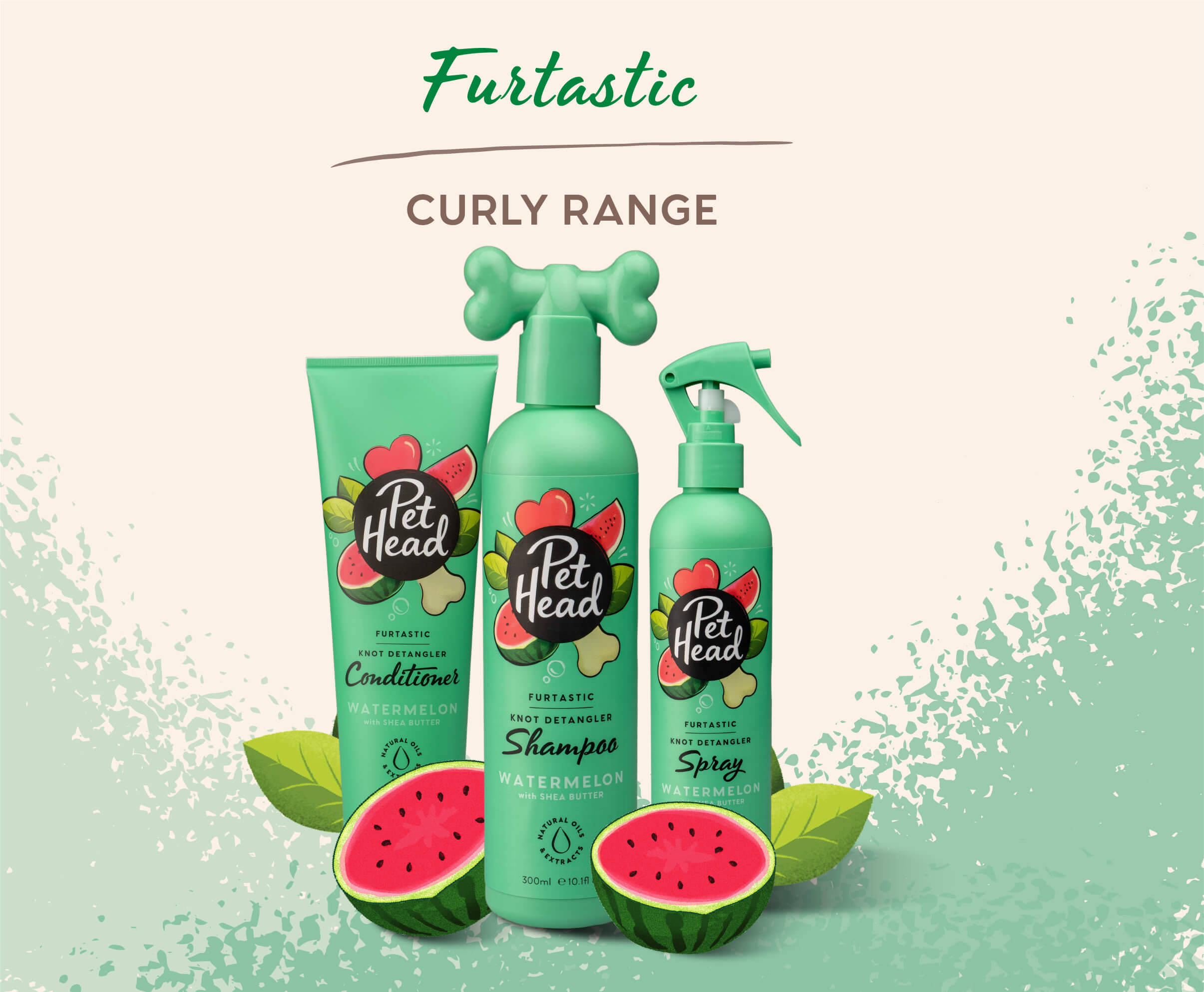 Product shot of the Pet Head Furtastic range