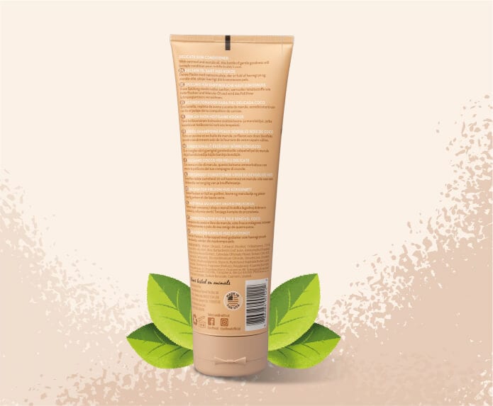 Product shot of the back of the Pet Head Sensitive Soul conditioner