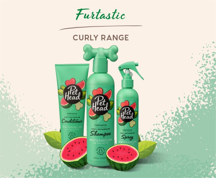 Product shot of the Pet Head Furtastic range